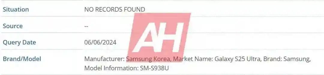 三星Galaxy S25 Ultra现身数据库，多项配置已曝光