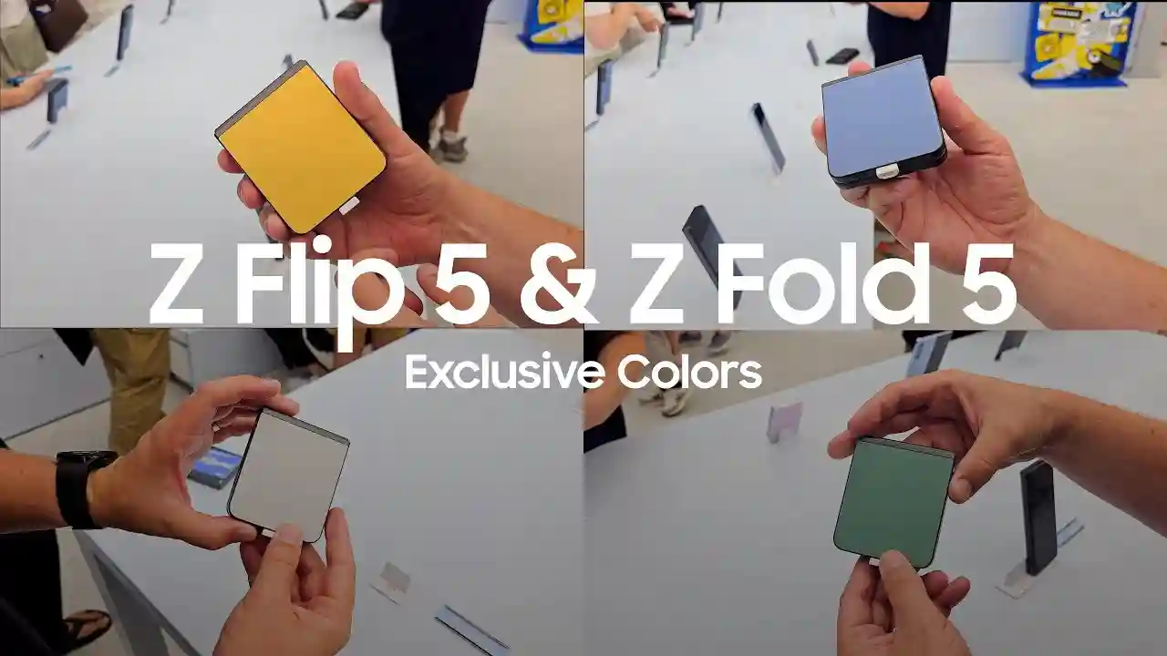 三星商城专属配色版Galaxy Z Fold5/Z Flip5手机上手