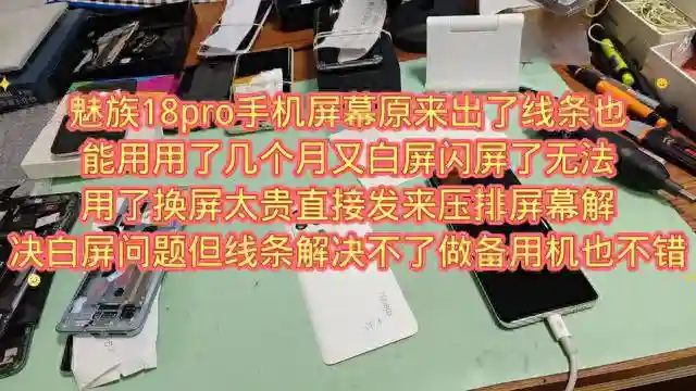 魅族18pro手机屏幕原来出了线条也能用用了几个月又白...